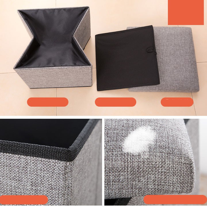 Ghế Ngồi 3 Lớp Siêu Êm, Bọc Da, Kiêm Thùng Đựng Đồ - Lucinmart