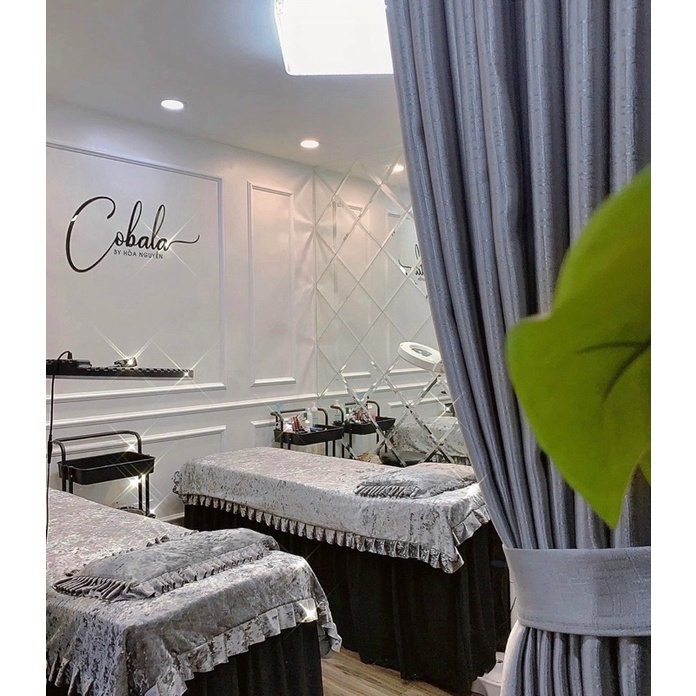 Tấm trải nhung, phủ giường spa, nail mi, phun xăm viền bèo siêu xinh kt 110x220cm