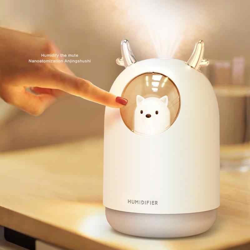 Máy xông tinh dầu Mini - hình gấu HUMIDIFIER dễ thương, tự động ngắt khi hết nước