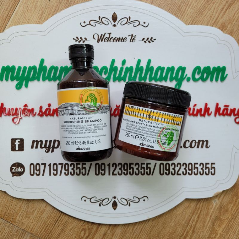 Dầu gội  Davines giảm rụng, giảm gầu, giảm nhờn và xả dưỡng ẩm thực vật 250ml