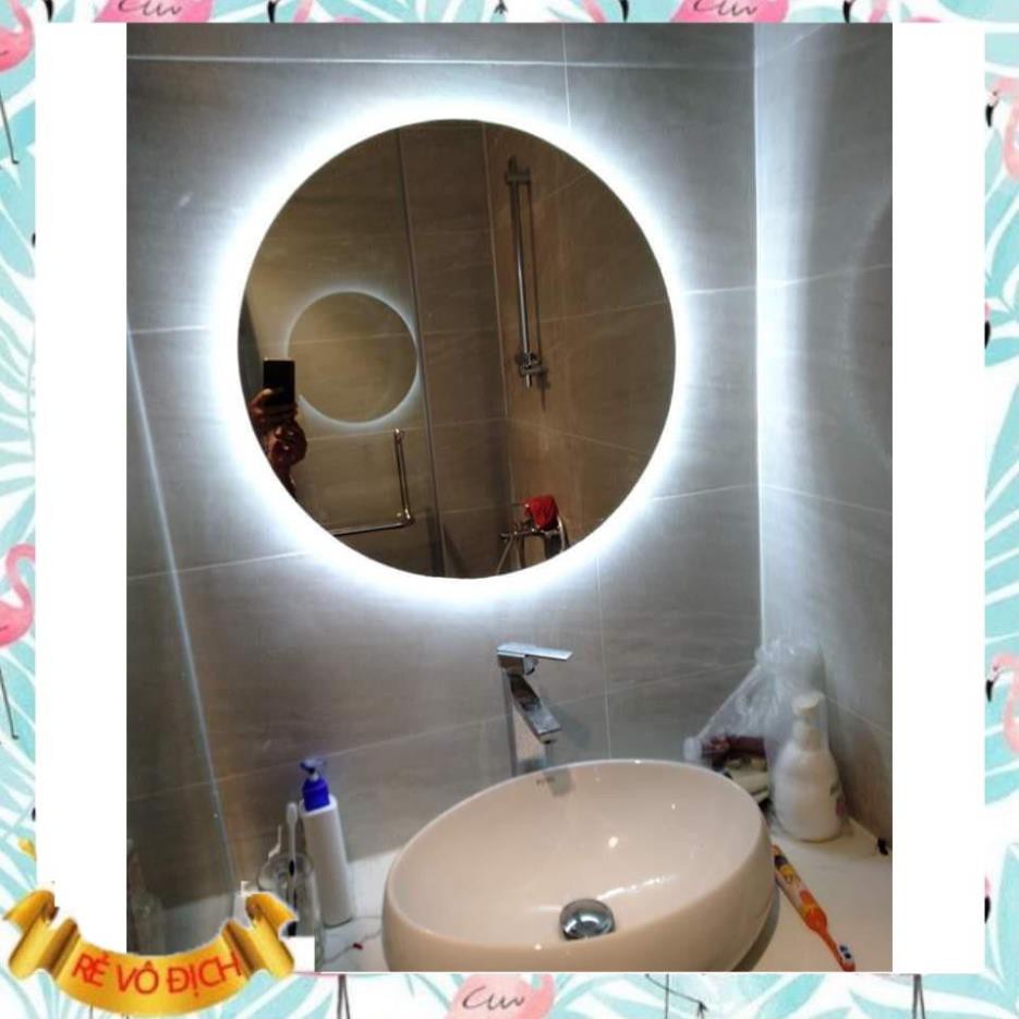 gương đèn led tròn có cảm ứng 3 chạm thông minh kích thước D50 cm - guonghoangkim mirror