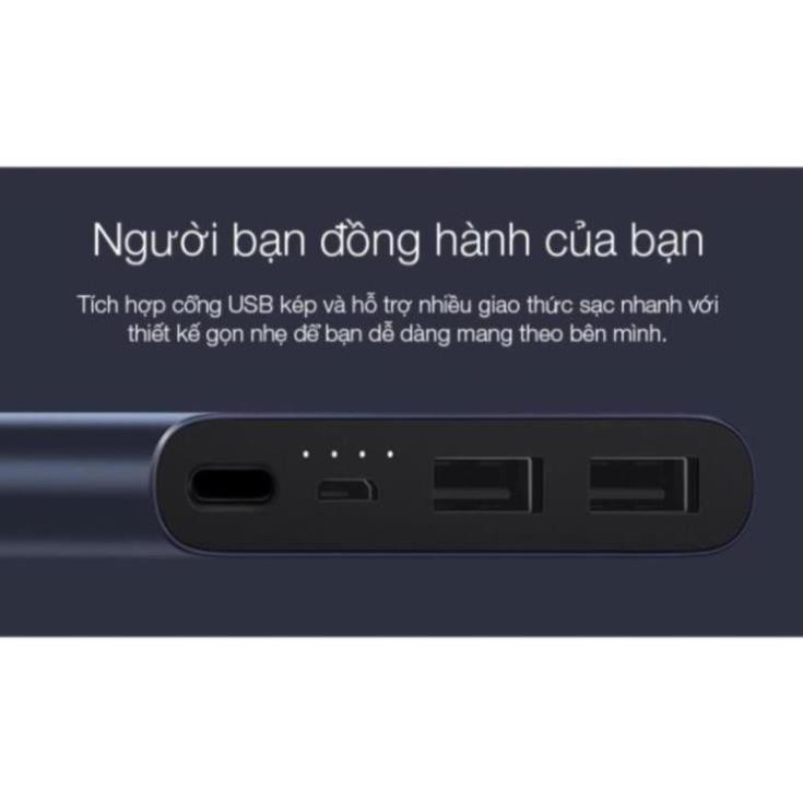 Sạc Dự Phòng Xiaomi Gen 2S Version 2018 10000 mAh 2 Cổng USB Hỗ Trợ QC 3.0  - I.CASE.STORE