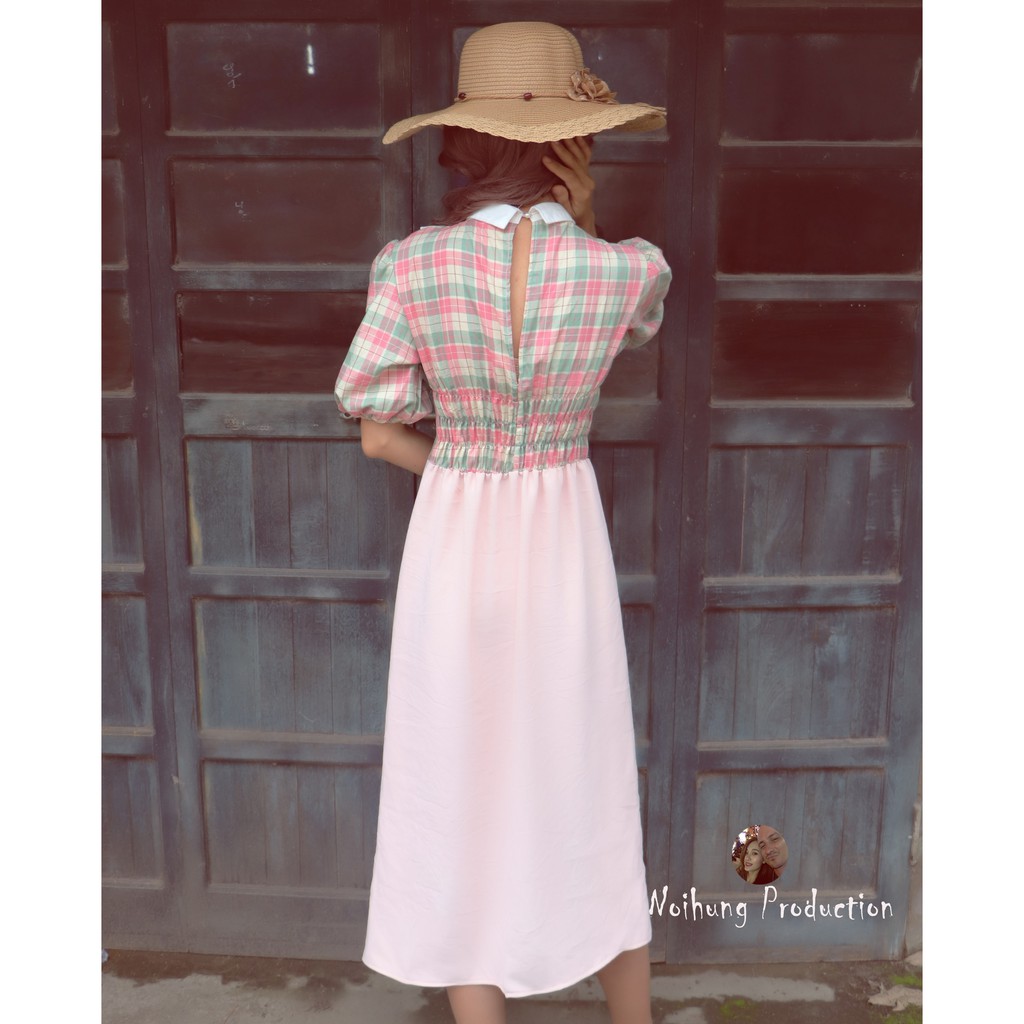 Đầm váy vintage ulzzang công chúa tiểu thư bánh bèo Bohemian maxi boho dáng dài xòe đi biển đẹp rẻ hotgirl cổ bẻ