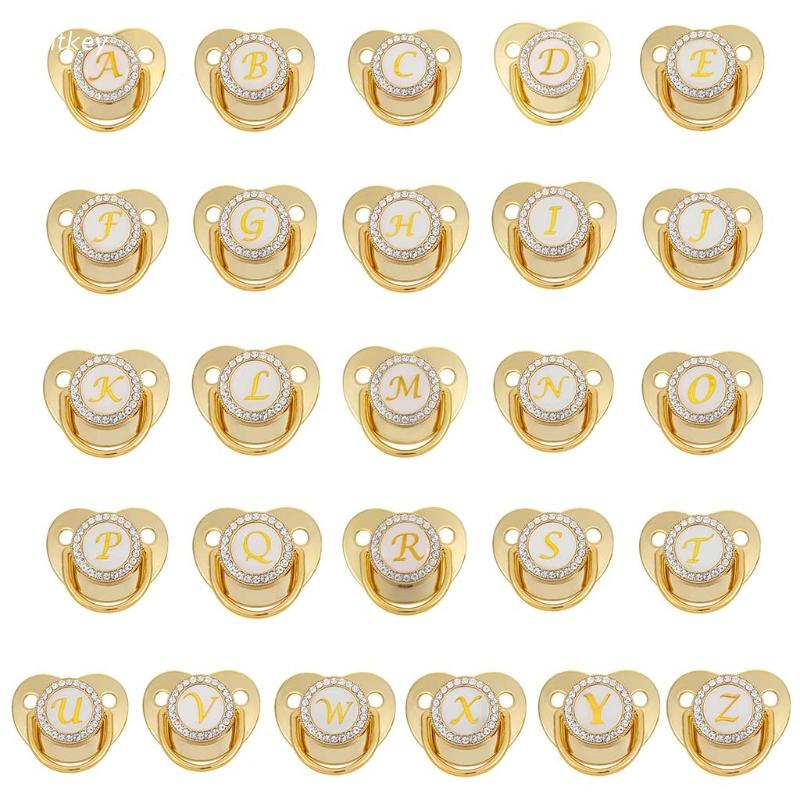 Núm ti giả họa tiết 26 chữ cái bằng silicone không chứa BPA an toàn cho bé