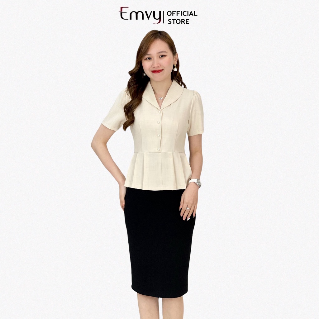 Bộ vest nữ  công sở liền thân, chất Xước Hàn cực sang trọng. EMVY B42 | WebRaoVat - webraovat.net.vn