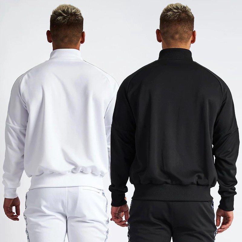 VQ Fashion Cotton Sports Stand Collar Zip Cardigan Gym Coat