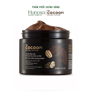 Tẩy tế bào chết body Cocoon, tẩy da chết cơ thể cà phê Đắk Lắk cho làn da mềm mại và rạng rỡ - HUNOXA