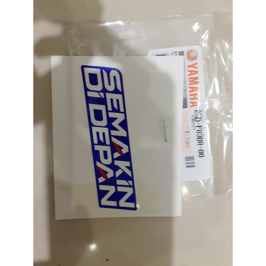 Tem chữ &quot;Semankin Didepan&quot; zin chính hãng Yamaha - Xanh GP