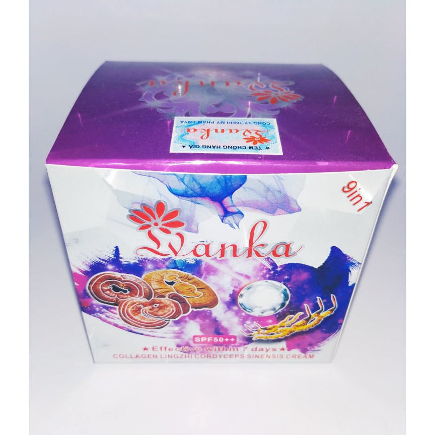 Kem dưỡng trắng da cao cấp LVANKA Collagen LINHZHI và Đông Trùng Hạ Thảo