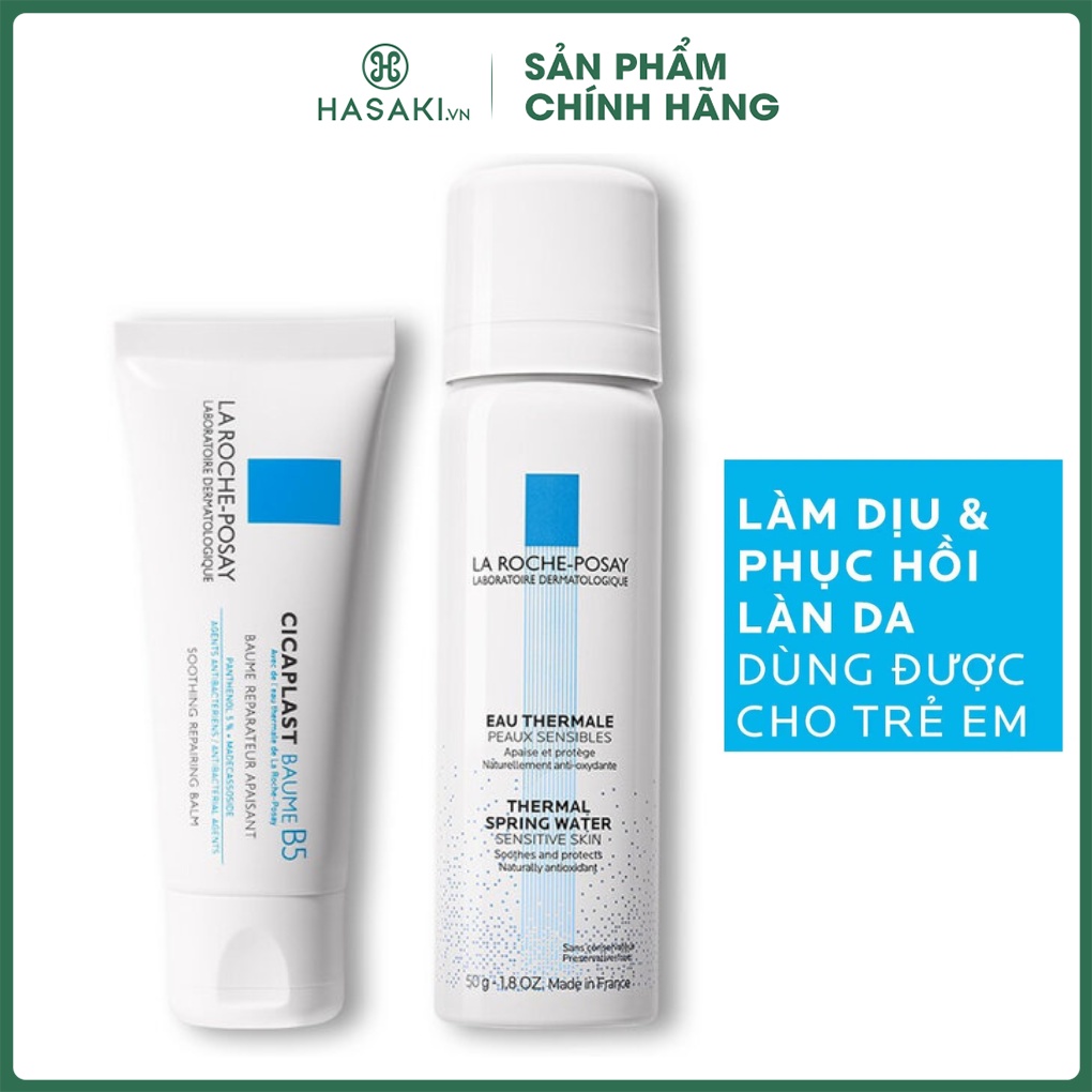 Combo La Roche Posay Kem Dưỡng Làm Dịu Da Giảm Kích Ứng 40ml + Xịt Khoáng 50ml Hasaki Sản phẩm chính hãng