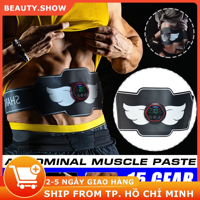 Miếng dán bụng màn hình LCD có thể điều chỉnh 15 cấp độ, Miếng dán bụng ABS có thể sạc lại USB