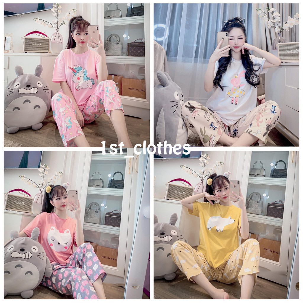 Bộ Ngủ Hoạt Hình Siêu Yêu Bộ Nữ Bộ Mặc Ở Nhà