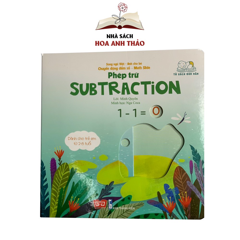 Sách tương tác - song ngữ Việt Anh chuyển động đếm số Math Slide: Phép trừ