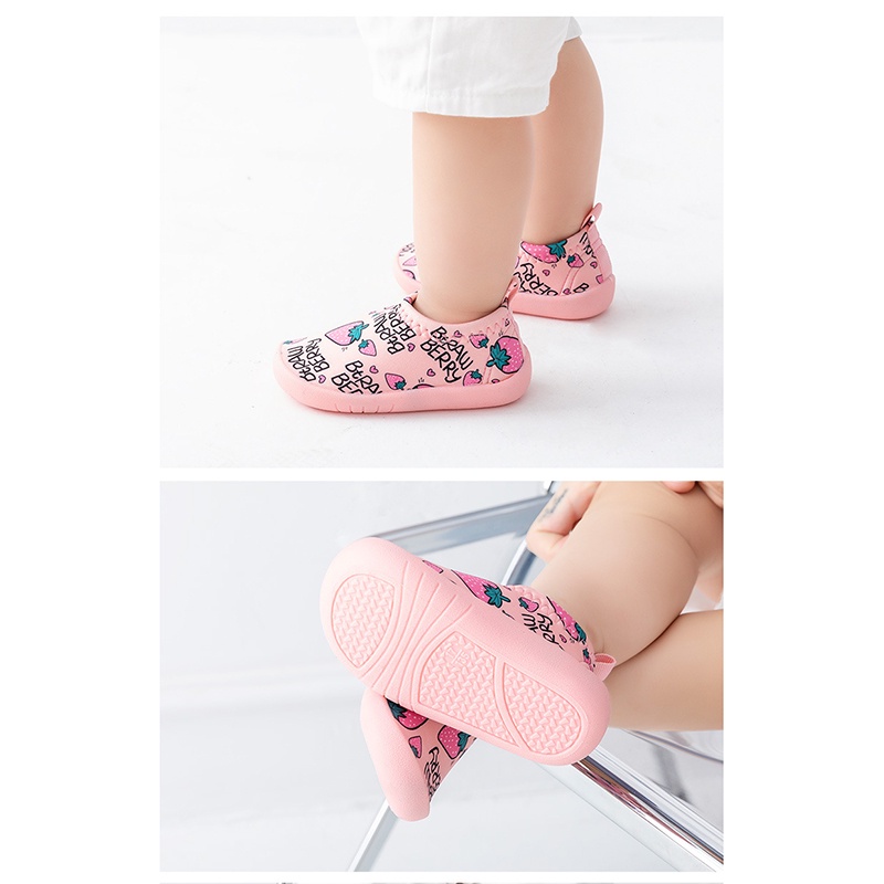 SANITKUN Giày sneaker đế mềm thoáng khí chống trượt in họa tiết hoạt hình thời trang xuân thu cao cấp cho bé