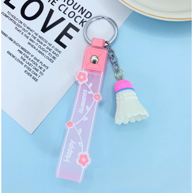 QUÀ TẶNG ĐỘC ĐÁO Móc Khóa Cầu Lông Nhựa Khoảng Khắc Vui Vẻ Happy Moments - Teen Tươi Trẻ