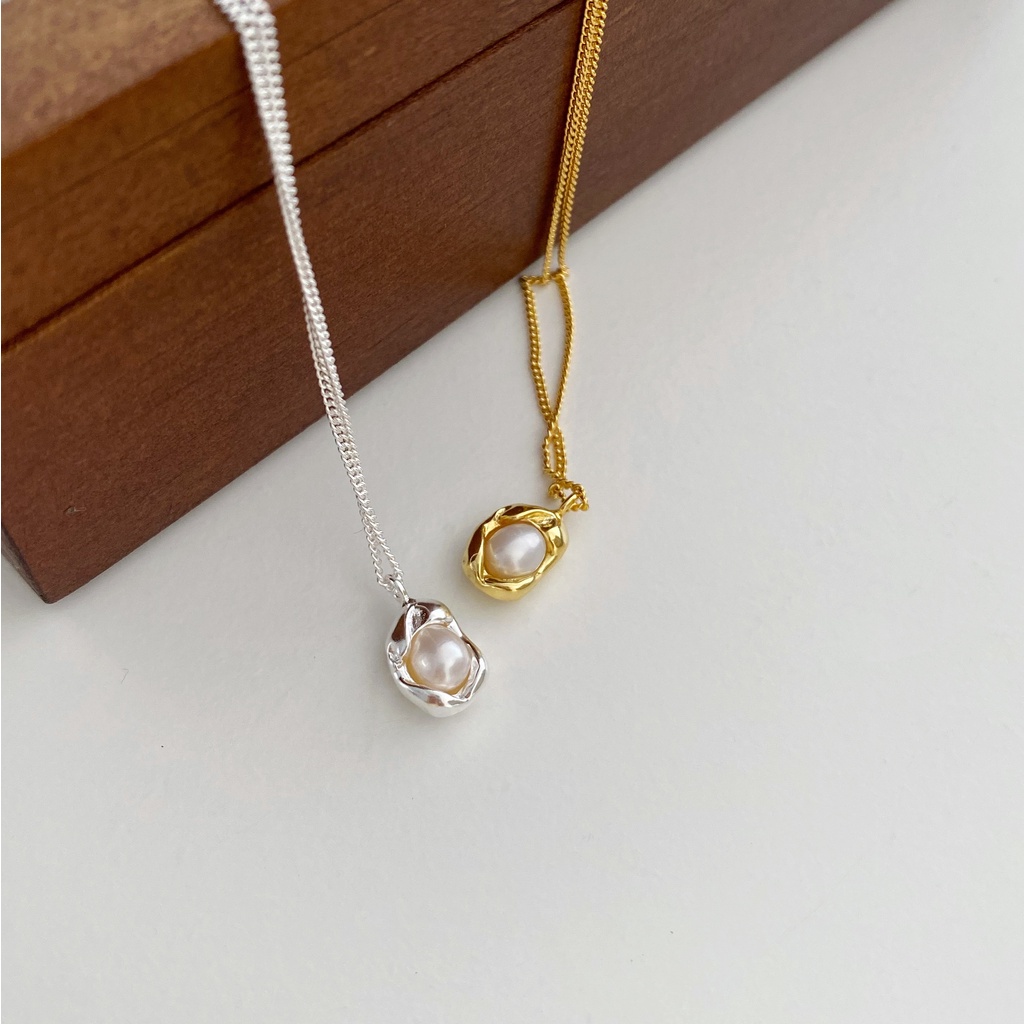 Được Khuyến Nghị Cao!Dây Chuyền Bạc 925 Mặt Hạt Đậu Phộng Đơn Giản Dành Cho Nữ