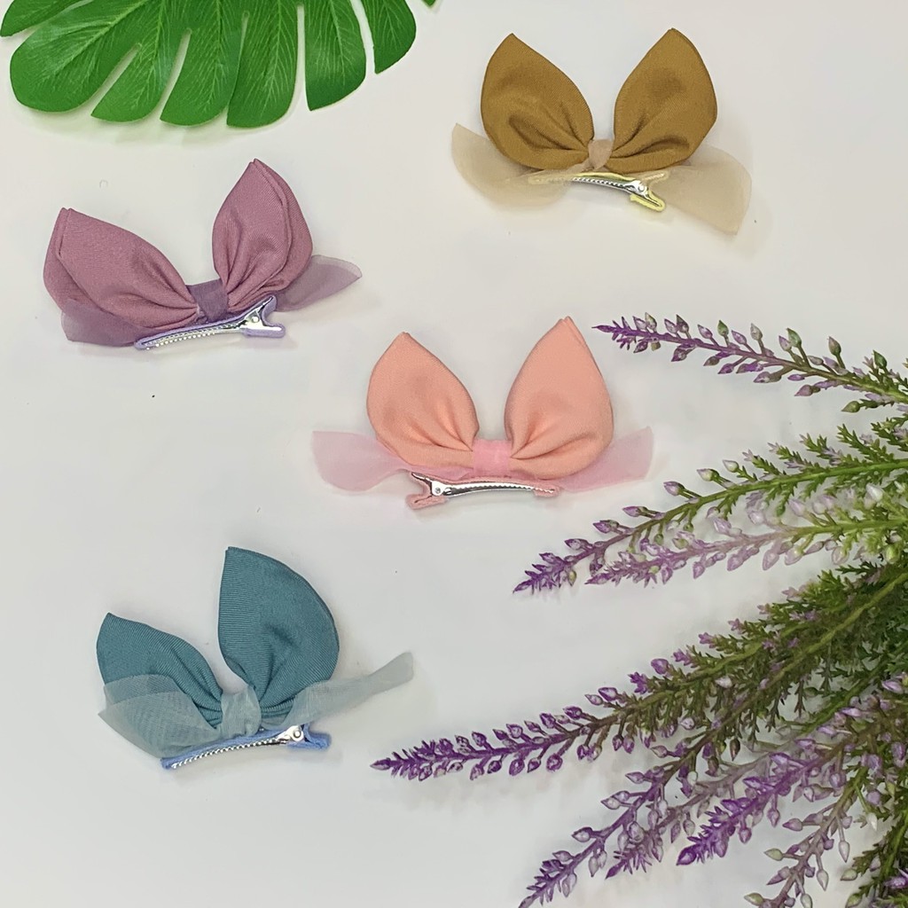 Kẹp Nơ Xinh Xắn Phong Cách Hàn Quốc Dễ Thương Cho Bé Gái