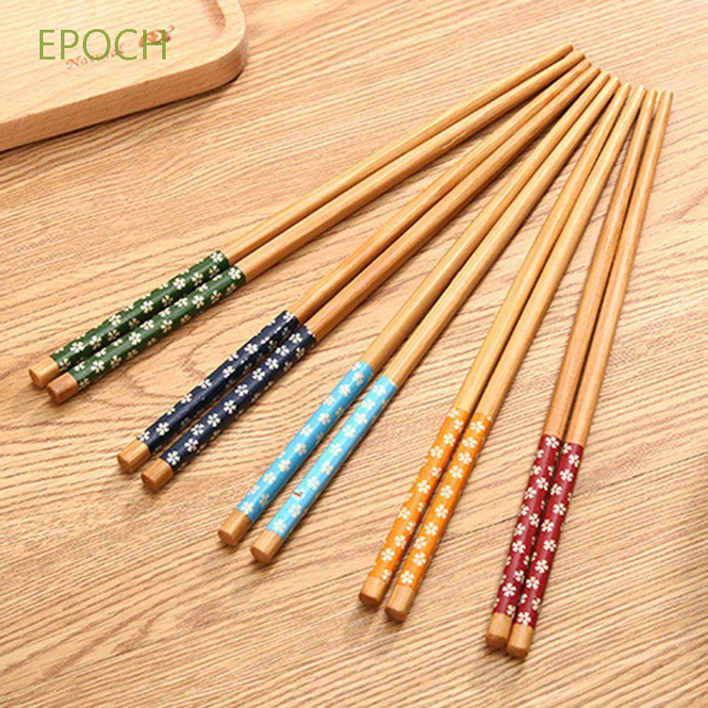 Epoch 1 Bộ Đũa Gỗ Tre Thân Thiện Với Môi Trường Nhiều Màu Sắc Phong Cách Retro Tinh Tế
