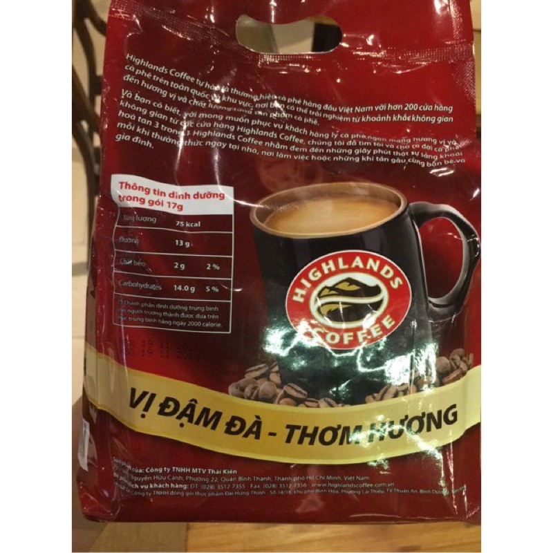 Cà phê hòa tan Highlands Coffee 40 gói