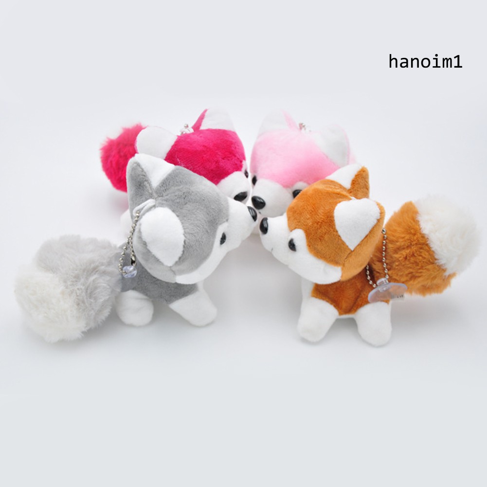 Móc khóa trang trí hình cún husky nhồi bông dễ thương