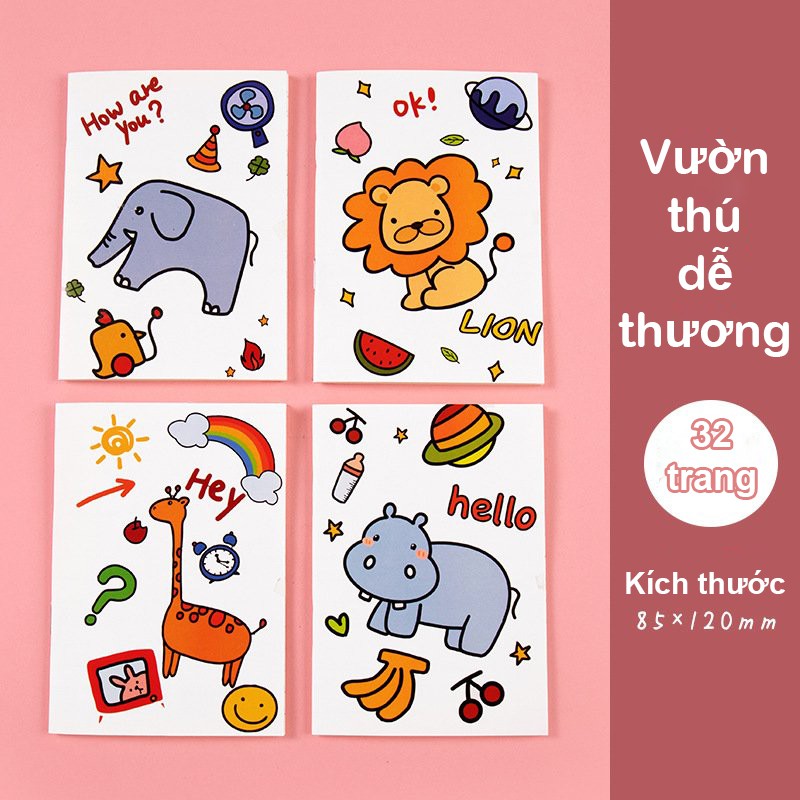 Sổ tay mini ghi chú giấy kẻ Ly yiện lợi bìa dễ thương giá rẻ (có nhiều mẫu bìa, shop giao ngẫu nhiên).