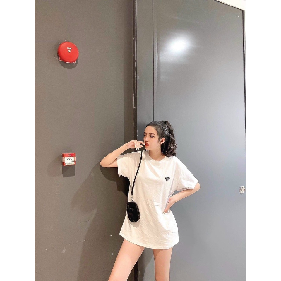 Áo thun form rộng giấu quần unisex, áo thun tay lỡ freesize chất cotton co dãn