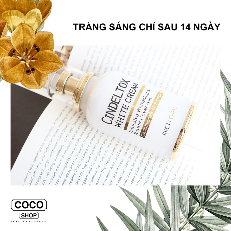 Kem dưỡng trắng da Cindel Tox White Cream-[Cocolux]