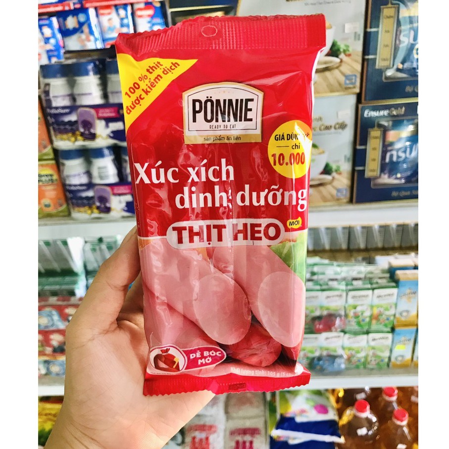 Xúc Xích Dinh Dưỡng Thịt Heo Ponnie Gói 105g/175g