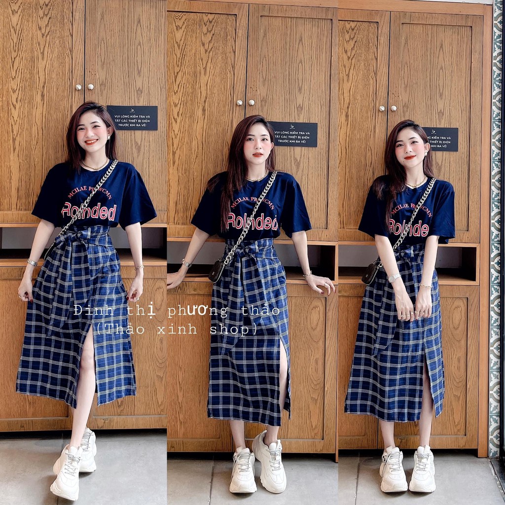 Set đồ nữ cá tính, set váy dài áo thun đi chơi sang chảnh mùa hè đẹp 8A00147 | BigBuy360 - bigbuy360.vn