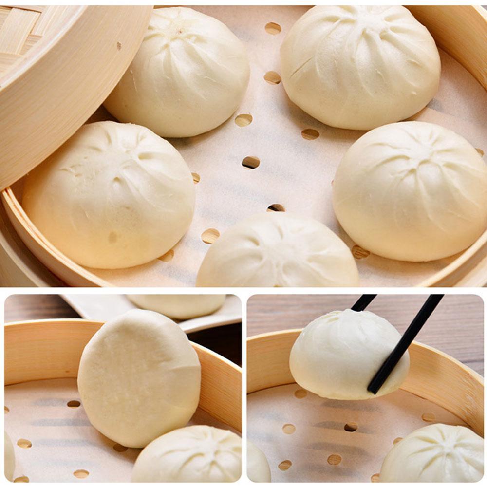 Giấy Nến Tròn Đục Lỗ combo 100 tờ - 400 tờ Cho Nồi Chiên Không Dầu Giấy Nến Nướng Hấp Bánh nhiều size