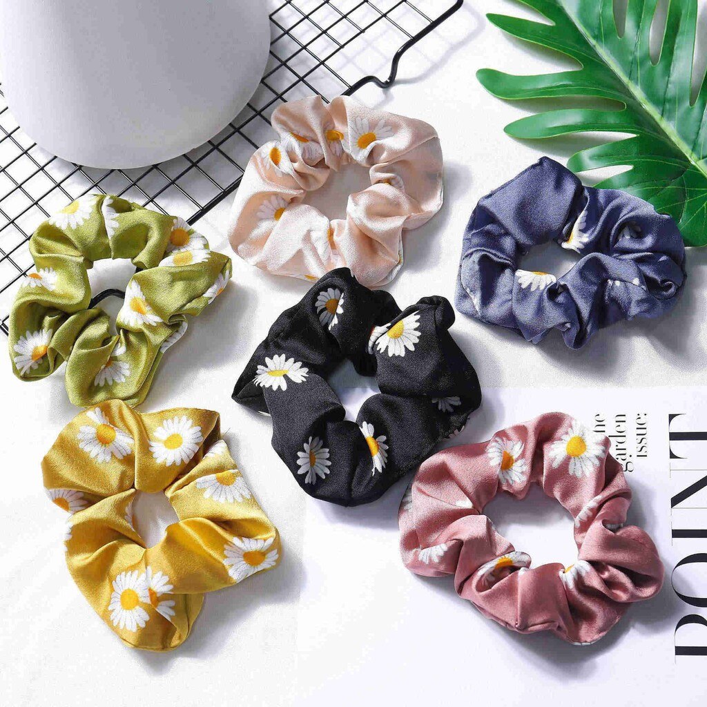 Dây buộc tóc họa tiết hoa cúc xinh xắn dành cho nữ