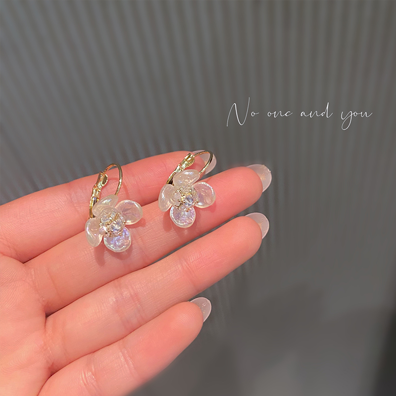 Bông Tai Hình oval Đính Ngọc Trai Và Kim Cương Giả Phong Cách Hàn Quốc Cho Nữ