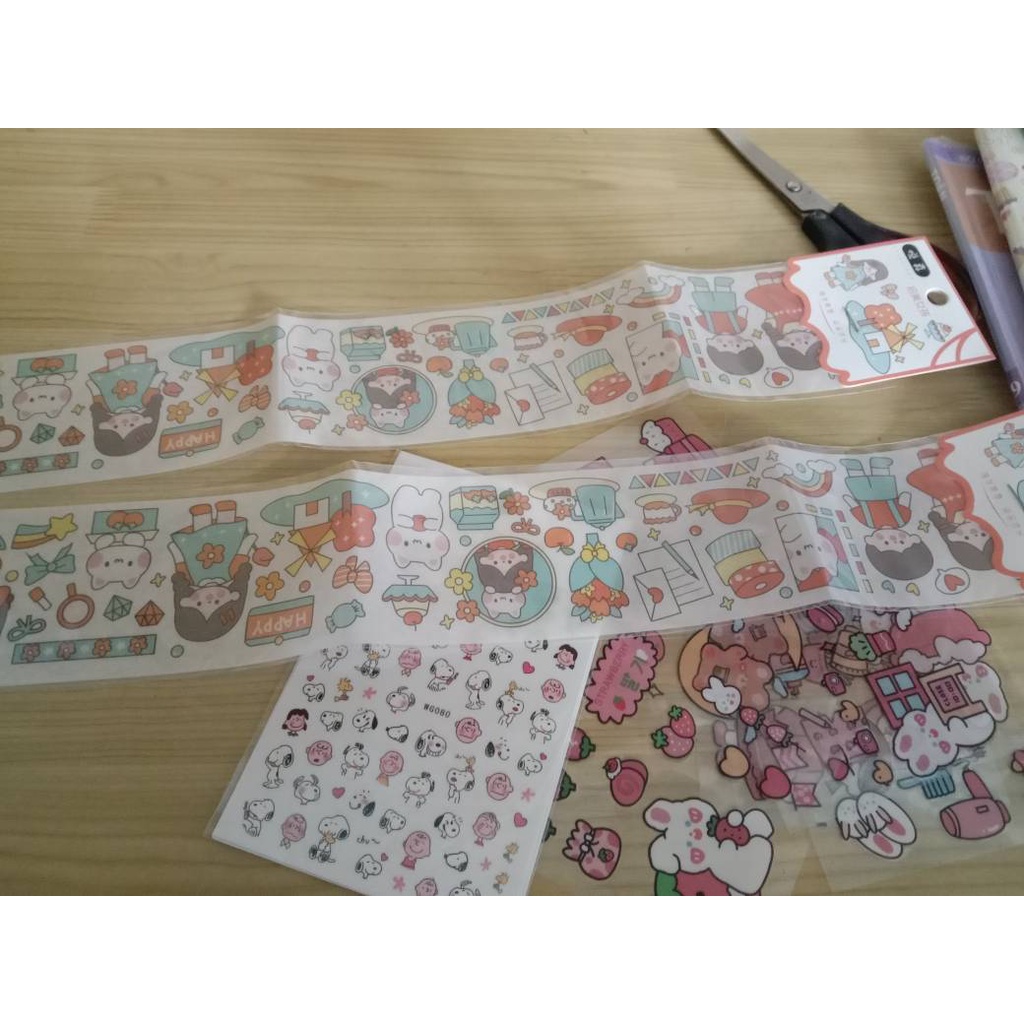 Sticker hình dán cute dễ thương trang trí vở sổ tay bình nước mũ bảo hiểm