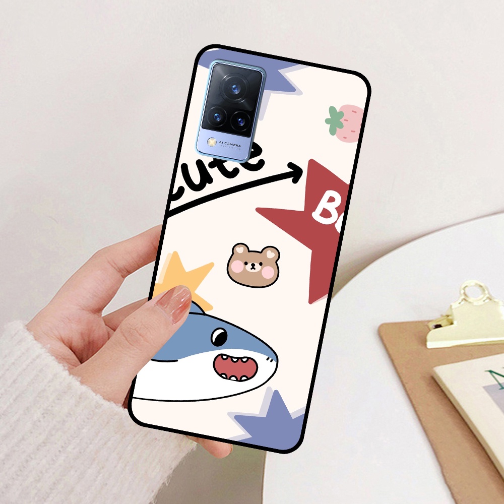 Ốp Vivo V21 5G in hình cá mập, khủng long dễ thương, cute (T01 - T06)