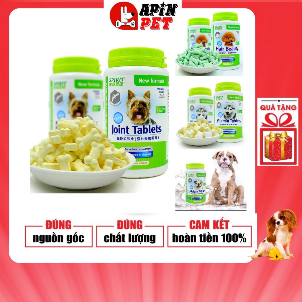 Viên Canxi Mượt Lông Vitamin Cho Chó Mèo Bổ Sung Dưỡng Chất Vị Sữa Dê Phô Mai Thơm Ngon Đến Ghiền-Shop Apinpet