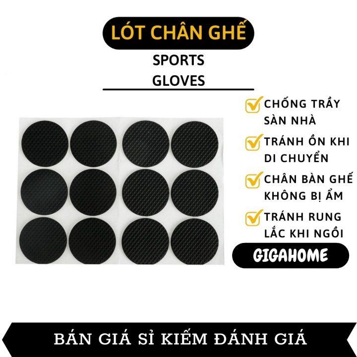 Đệm lót chân bàn ghế   GIÁ VỐN  Combo 12 miếng lót chân ghế hình tròn giúp bảo vệ sàn nhà , chống trầy xước sàn 4614