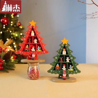 Cây thông Noel mini bằng gỗ để bàn