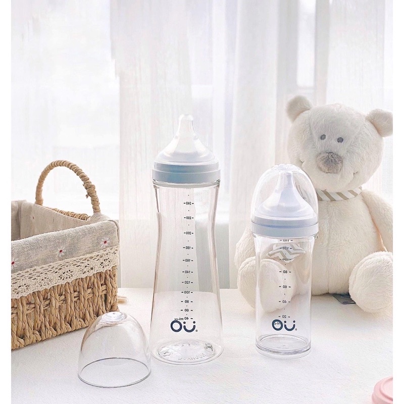 Bình sữa PPSU OU Wish Hàn Quốc đủ size 140ml/240ml tuỳ chọn núm