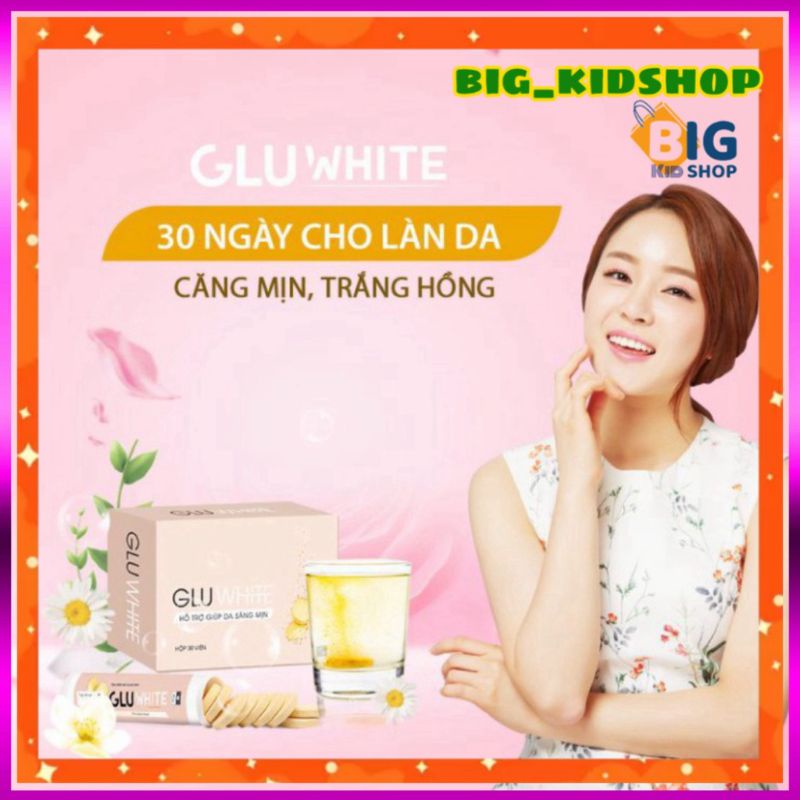 Viên Uống Trắng Da Gluwhite Dạng Sủi Với Collagen, Vitamin C Hỗ Trợ Làm Đẹp Da, Giảm Mờ Nám. Hiệu Quả Sau 30 Ngày | BigBuy360 - bigbuy360.vn