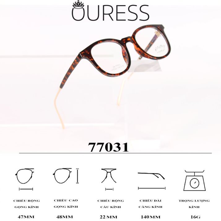 Gọng kính nhựa 77031 thời trang cá tính OURESS