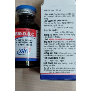 Gà bỏ ăn,Tụ huyết trùng, tiêu chảy gà bio doc 20ml