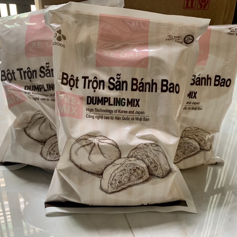 Bột bánh bao trộn sẵn xe đạp ( túi 1kg date 14/9/2022)