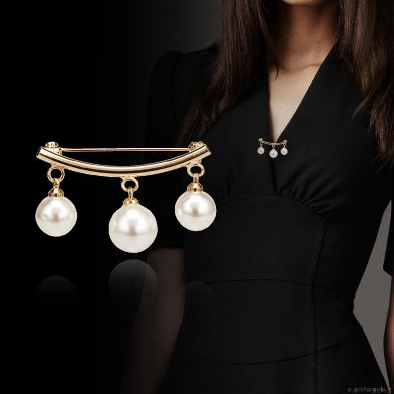 B 's Women Pearl Brooch Fashion Simple pins'