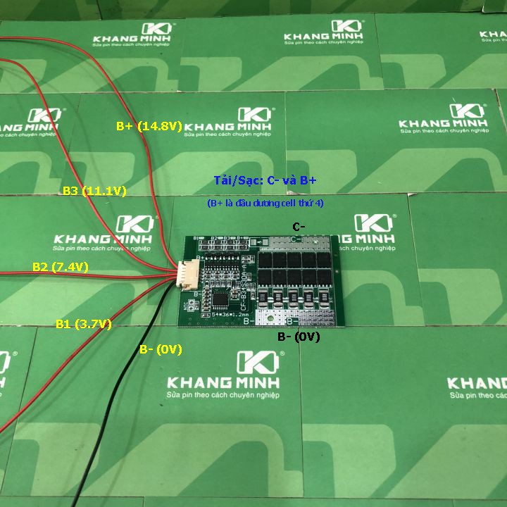 Mạch 4S CF 14.4V - 30A CF New, sạc cân bằng và bảo vệ xả pin 14.4v.