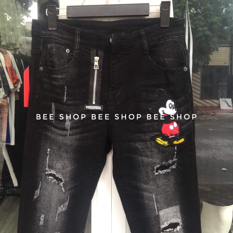 Quần bò Mickey, khoá lệch, quần jean nam dsq - Bee Shop | WebRaoVat - webraovat.net.vn