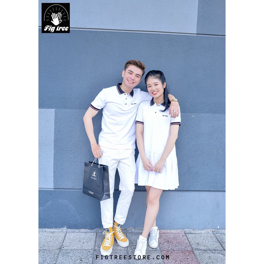 SET THUN ĐÔI POLO FIGTREE MÀU TRẮNG (KÈM VIDEO CẬN CẢNH )