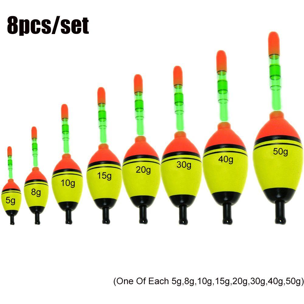 Bộ 8 Phao Câu Cá Dạ Quang Chất Lượng Cao Chuyên Dụng