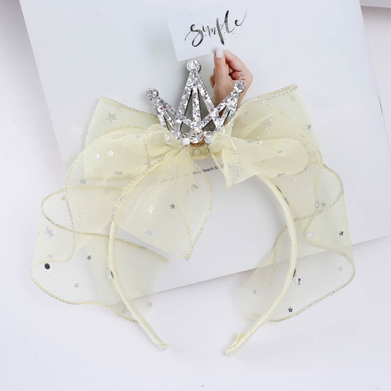 Cài tóc voan tuyết lấp lánh vương miện cho bé gái