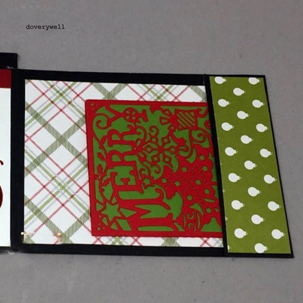 Khuôn cắt giấy kim loại khung chữ Merry Christmas