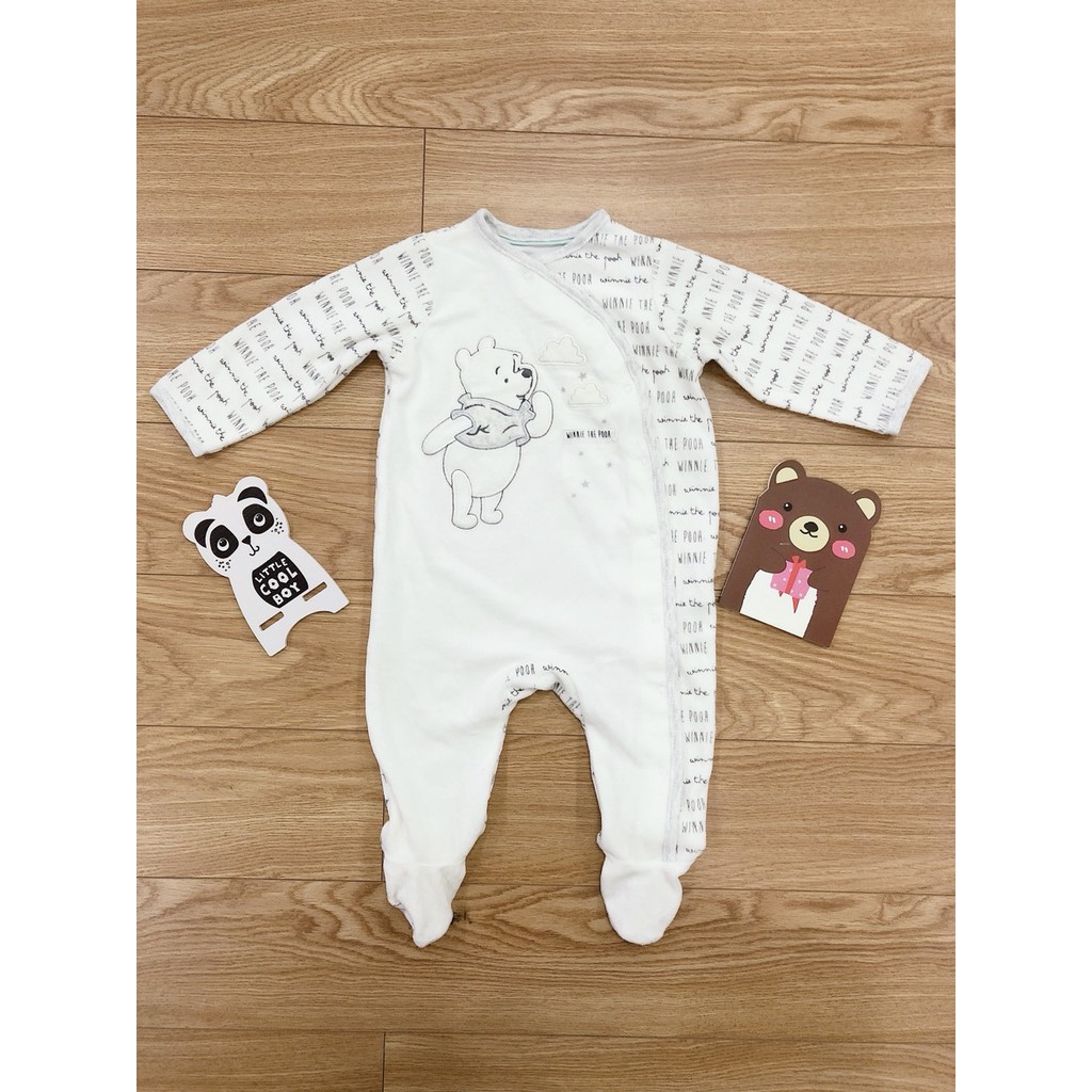 Body dài liền tất nỉ bông và nhung cho bé trai và gái 0-24 tháng